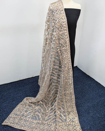Handmade Dyeable Organza Gotta Work Dupatta