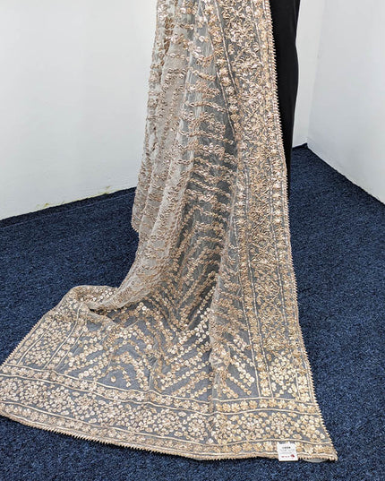 Handmade Dyeable Organza Gotta Work Dupatta