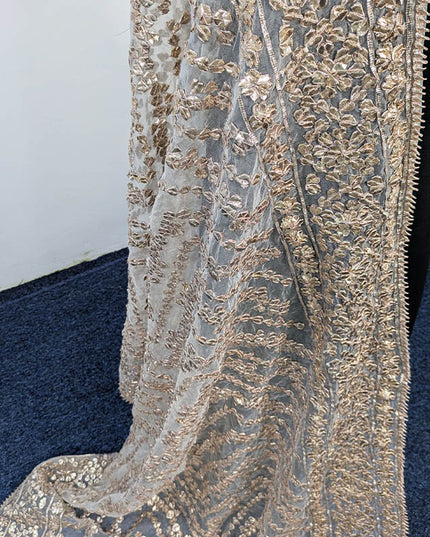 Handmade Dyeable Organza Gotta Work Dupatta