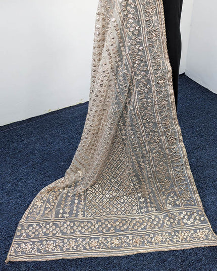 Handmade Dyeable Organza Gotta Work Dupatta