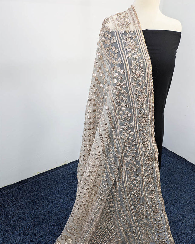 Handmade Dyeable Organza Gotta Work Dupatta