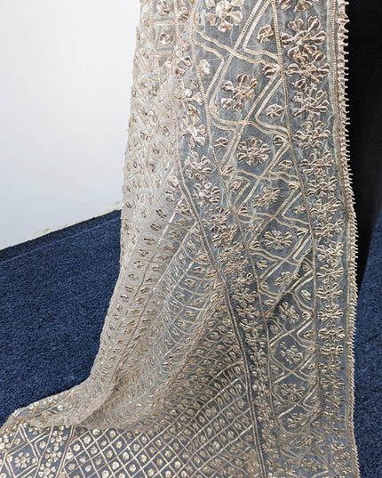 Handmade Dyeable Organza Gotta Work Dupatta