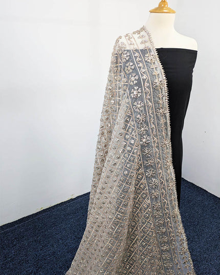 Handmade Dyeable Organza Gotta Work Dupatta