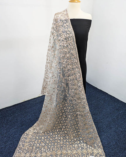 Handmade Dyeable Organza Gotta Work Dupatta