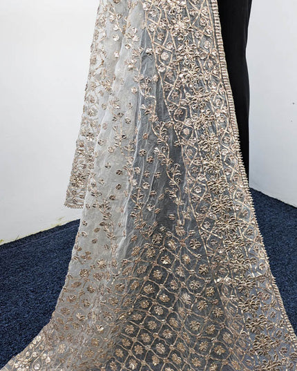 Handmade Dyeable Organza Gotta Work Dupatta