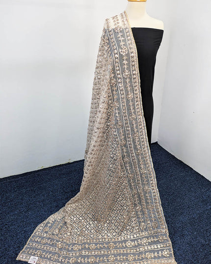 Handmade Dyeable Organza Gotta Work Dupatta
