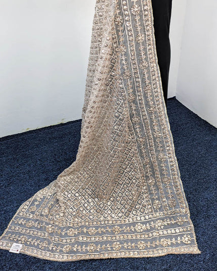 Handmade Dyeable Organza Gotta Work Dupatta