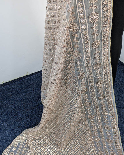 Handmade Dyeable Organza Gotta Work Dupatta