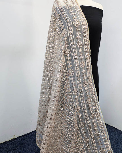 Handmade Dyeable Organza Gotta Work Dupatta