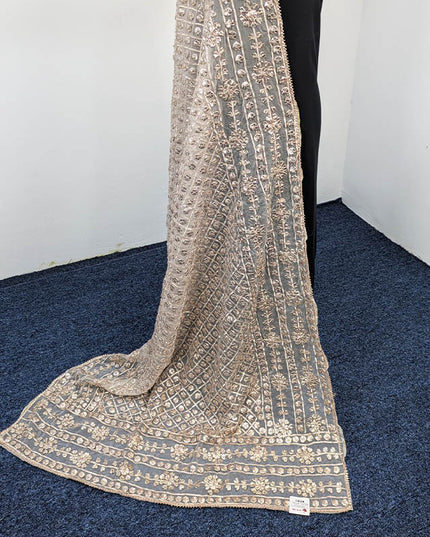 Handmade Dyeable Organza Gotta Work Dupatta
