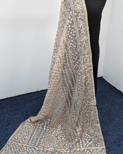 Handmade Dyeable Organza Gotta Work Dupatta