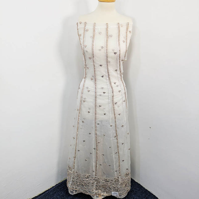 Handmade Gotta Work Frock  2pc Semi Stitched Dyeable