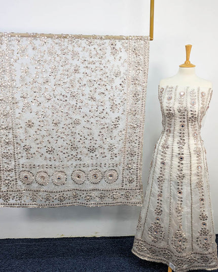 Handmade Gotta Work Frock  2pc Semi Stitched