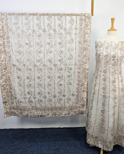 Handmade Gotta Work Frock  2pc Semi Stitched