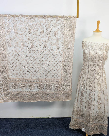 Handmade Gotta Work Frock  2pc Semi Stitched