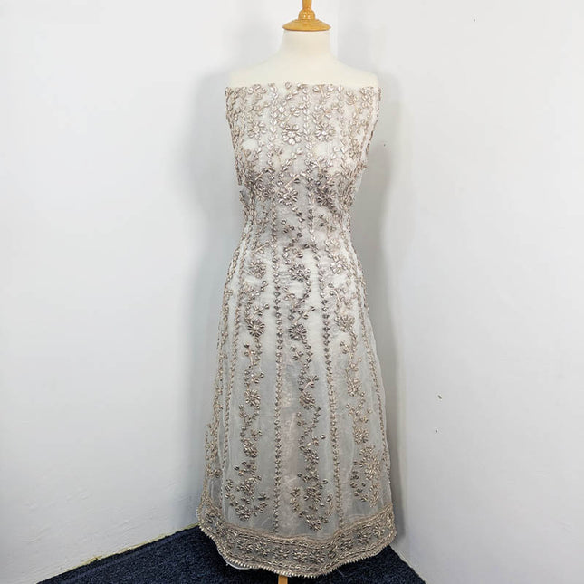 Handmade Gotta Work Frock  2pc Semi Stitched