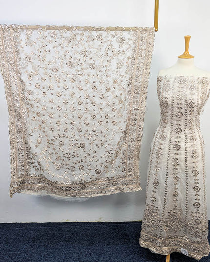 Handmade Gotta Work Frock  2pc Semi Stitched
