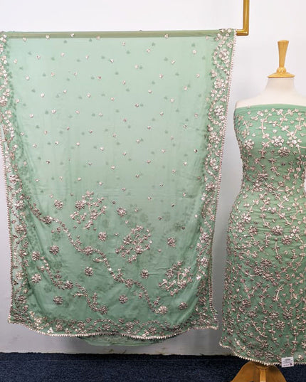 Chiffon Gotta Work with 4 Sided Border Dupatta 2PC Unstitched