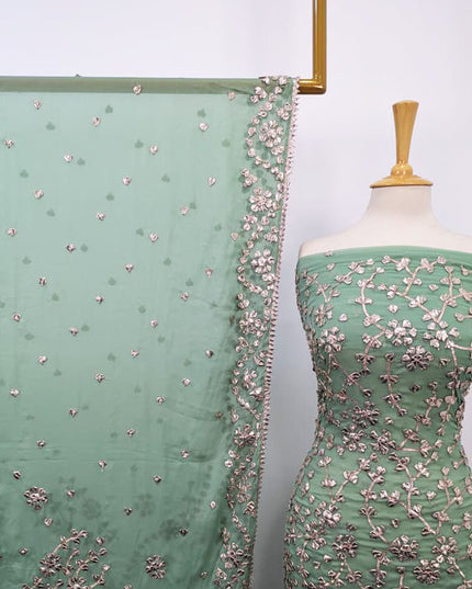 Chiffon Gotta Work with 4 Sided Border Dupatta 2PC Unstitched