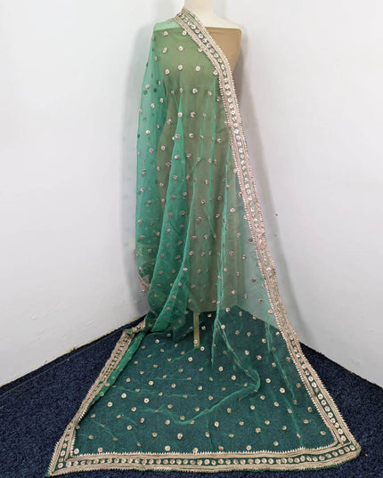 Fancy Handmade Gotta Work Organza Dupatta with 4 Sided Border