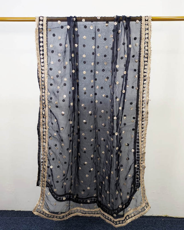 Fancy Handmade Gotta Work Organza Dupatta with 4 Sided Border