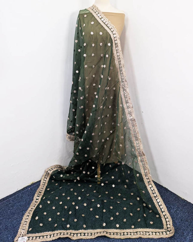 Fancy Handmade Gotta Work Organza Dupatta with 4 Sided Border