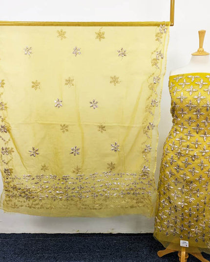 Handmade LCD Gotta Work Organza 2PC Unstitched