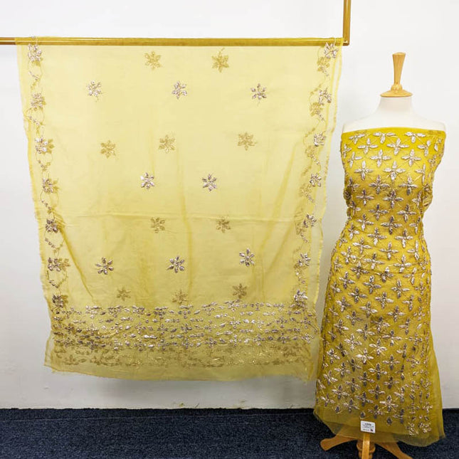 Handmade LCD Gotta Work Organza 2PC Unstitched