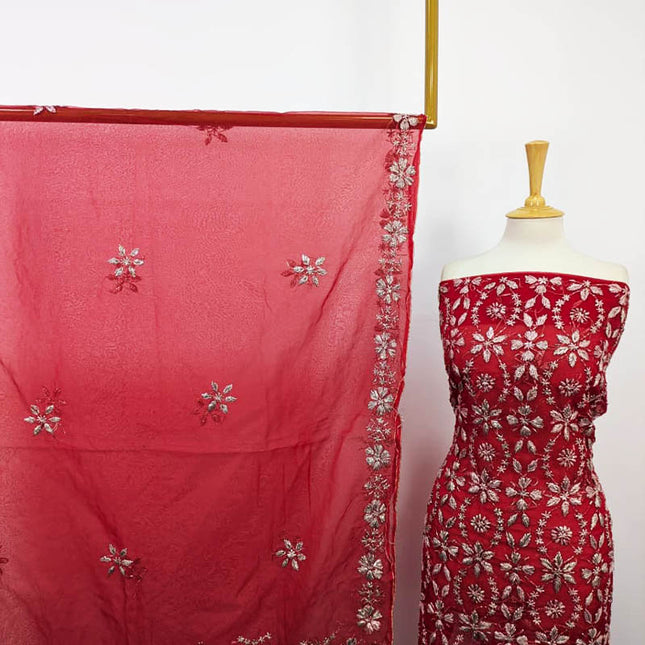 Organza with Handmade LCD Gotta Work 2PC Unstitched