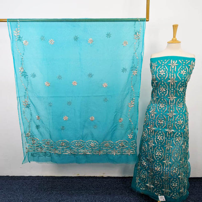 Organza with Handmade LCD Gotta Work 2PC Unstitched