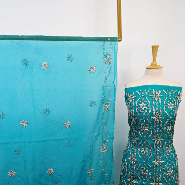 Organza with Handmade LCD Gotta Work 2PC Unstitched