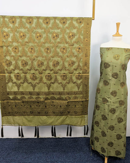 Indian Banarasi Silk Work 2 PC Unstitched