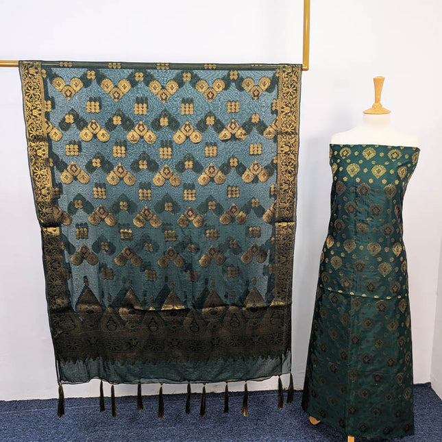 Indian Banarasi Silk Work 2PC Unstitched