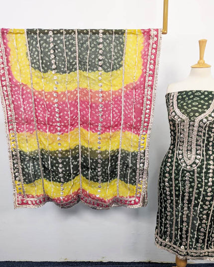 Bamber Chiffon With Chunnri And Gotta Work 2PC Unstitched