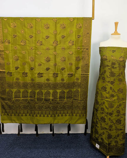 Indian Banarasi Silk Work  2 PC Unstitched