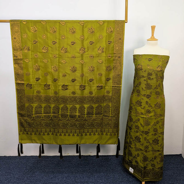Indian Banarasi Silk Work  2 PC Unstitched