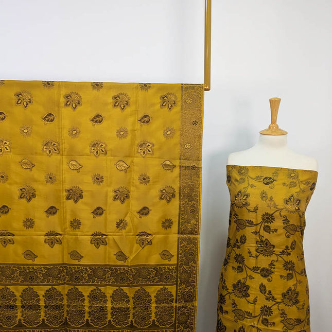 Indian Banarasi Silk Work  2 PC Unstitched