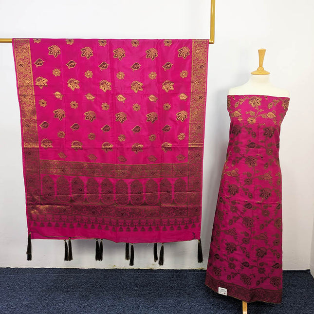 Indian Banarasi Silk Work  2 PC Unstitched