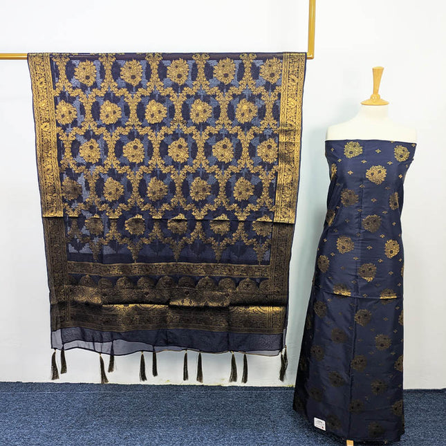 Indian Banarasi Silk Work 2 PC Unstitched