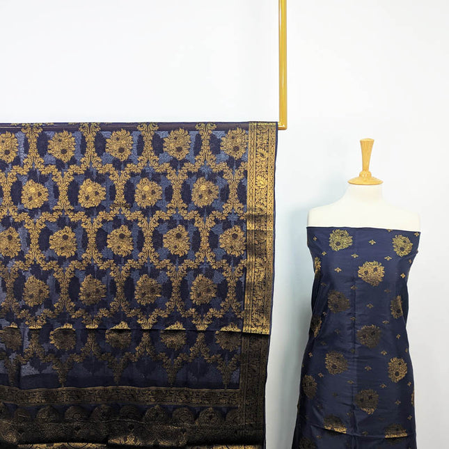 Indian Banarasi Silk Work 2 PC Unstitched