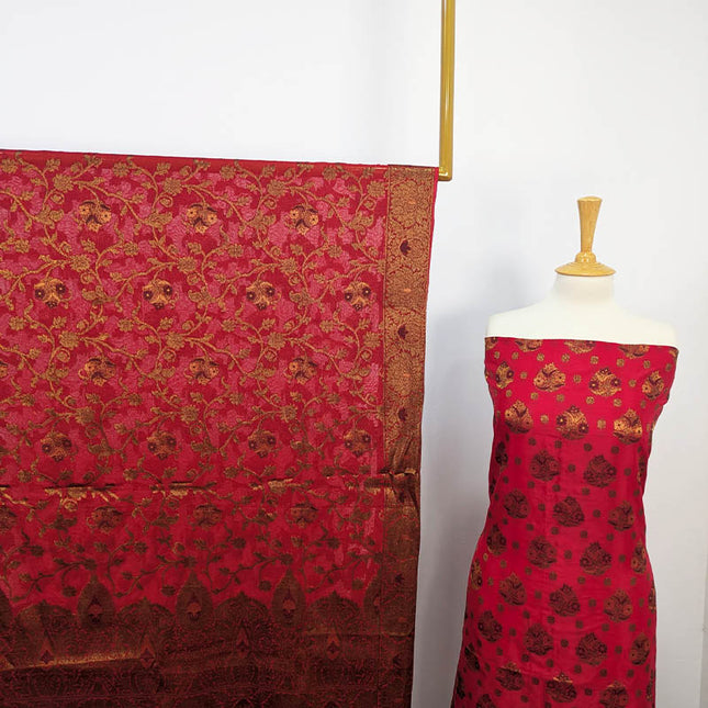 Indian Banarasi Silk Work 2PC Unstitched