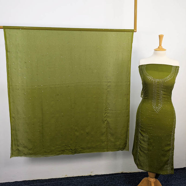 Handmade Mukesh Work Chiffon 2PC Unstitched