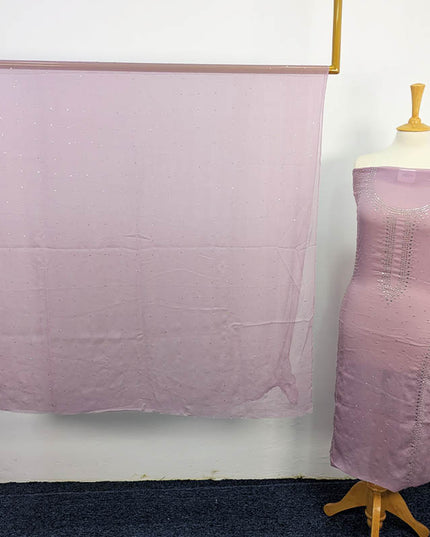 Handmade Mukesh Work Chiffon 2PC Unstitched