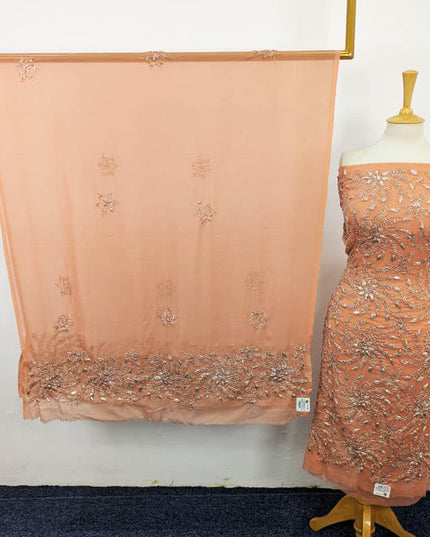 Fancy Chiffon with Handmade Gotta Work 2PC Unstitched