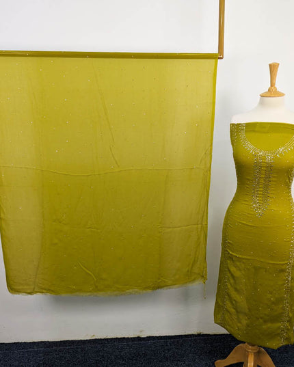 Handmade Mukesh Work Chiffon 2PC Unstitched