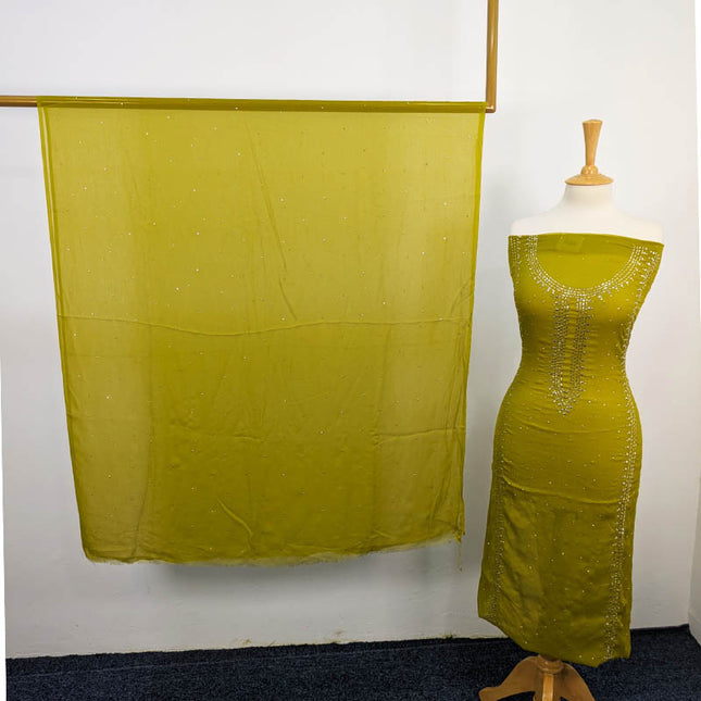 Handmade Mukesh Work Chiffon 2PC Unstitched