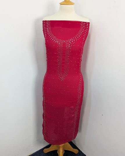 Handmade Mukesh Work Chiffon 2PC Unstitched