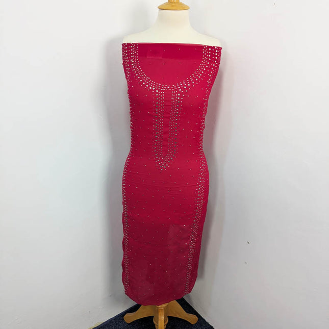 Handmade Mukesh Work Chiffon 2PC Unstitched