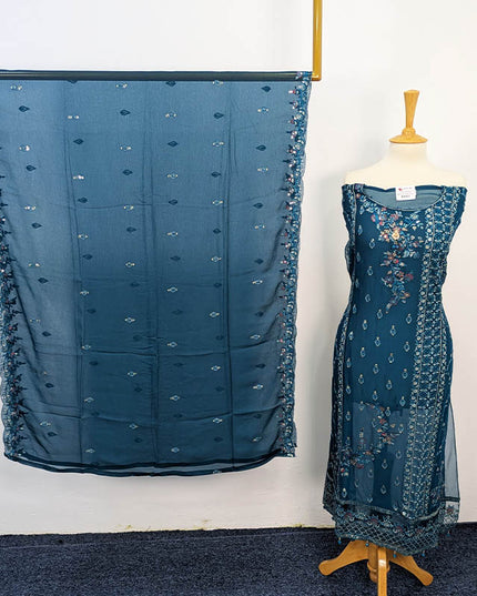 3PC Luxury Semi Stitched Chiffon