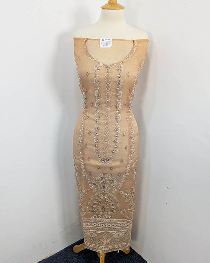 Embroidered Masoori Khadi Net Semi Stitched 3PC
